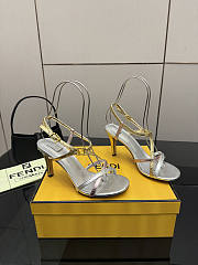 Fortok Fendi high-heeled sandals Silver 8.5cm - 5
