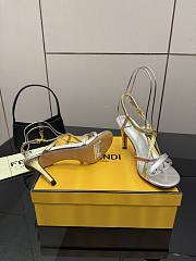 Fortok Fendi high-heeled sandals Silver 8.5cm - 3