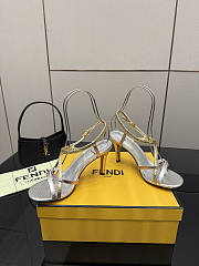 Fortok Fendi high-heeled sandals Silver 8.5cm - 2