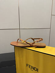 Fortok Fendi FFold thong sandals Brown - 6