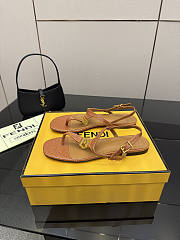 Fortok Fendi FFold thong sandals Brown - 3
