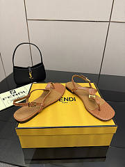 Fortok Fendi FFold thong sandals Brown - 4