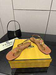 Fortok Fendi FFold thong sandals Brown - 2