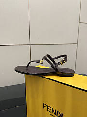 Fortok Fendi FFold thong sandals Chocolate Brown - 6