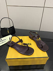 Fortok Fendi FFold thong sandals Chocolate Brown - 4