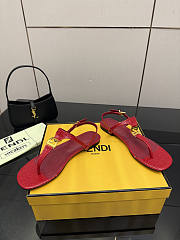 Fortok Fendi FFold thong sandals Red - 6