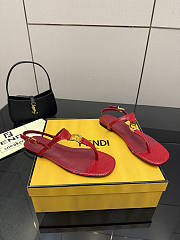 Fortok Fendi FFold thong sandals Red - 5