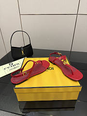 Fortok Fendi FFold thong sandals Red - 3