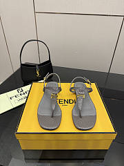 Fortok Fendi FFold thong sandals Grey - 1