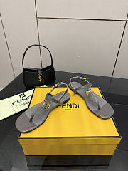 Fortok Fendi FFold thong sandals Grey - 5
