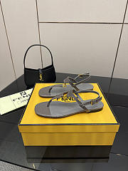 Fortok Fendi FFold thong sandals Grey - 3