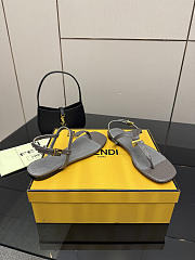 Fortok Fendi FFold thong sandals Grey - 4