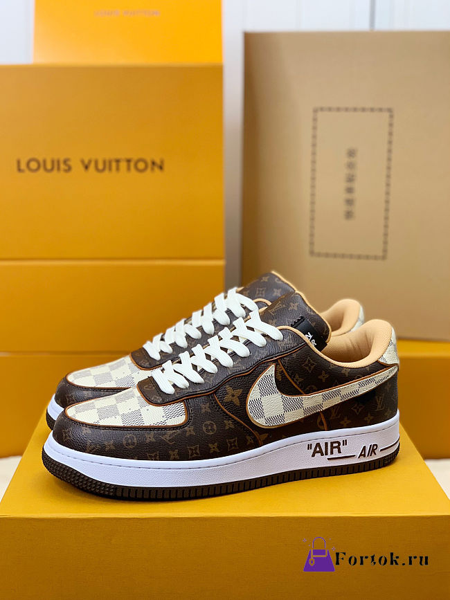 Fortok Louis Vuitton x Nike Air Force 1 Low Brown Monogram - 1