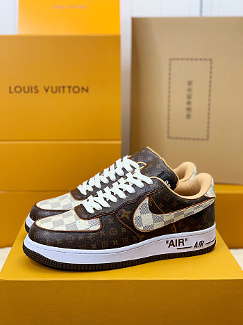 Fortok Louis Vuitton x Nike Air Force 1 Low Brown Monogram