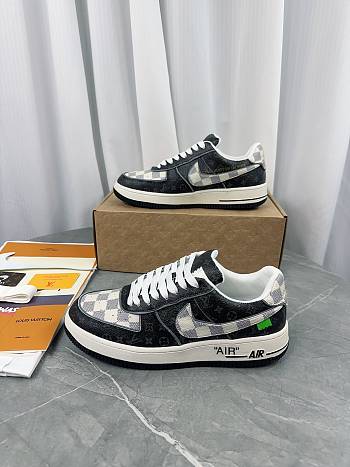 Fortok Louis Vuitton x Nike Air Force 1 Low Black Monogram