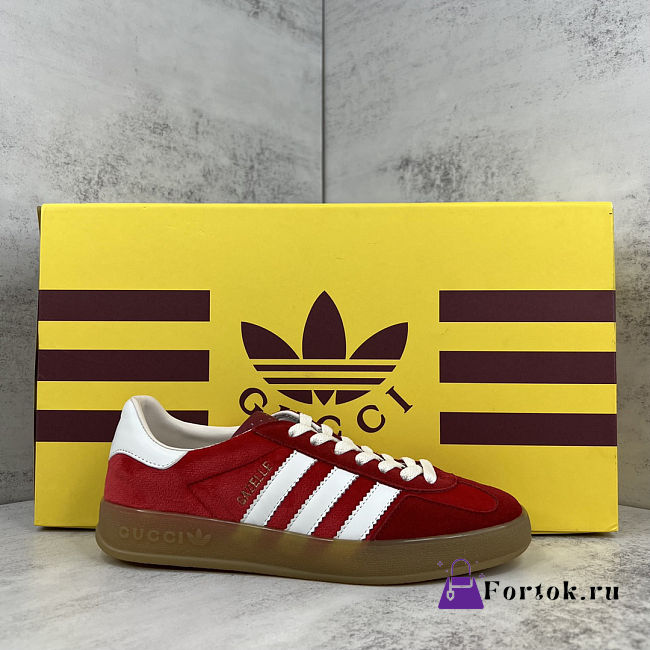 Fortok adidas x Gucci Gazelle Red - 1