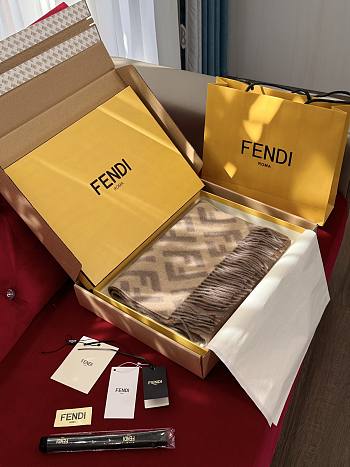 Fortok Fendi FF Scarf Light Brown 35 x180cm