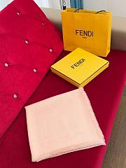 Fortok Fendi FF-motif jacquard shawl Pink Silk 140*140cm - 6