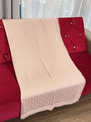 Fortok Fendi FF-motif jacquard shawl Pink Silk 140*140cm - 3