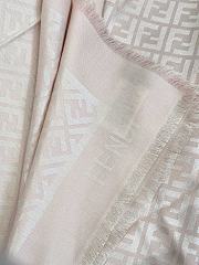 Fortok Fendi FF-motif jacquard shawl Pink Silk 140*140cm - 2