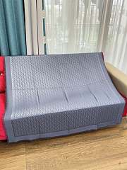 Fortok Fendi FF-motif jacquard shawl Blue Silk 140*140cm - 4