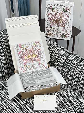 Fortok Dior Scarf Oblique Grey 45*200cm