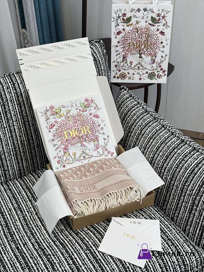 Fortok Dior Scarf Oblique Dark Brown 45*200cm - 1