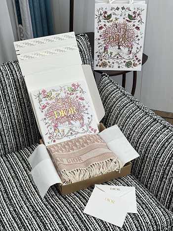 Fortok Dior Scarf Oblique Dark Brown 45*200cm