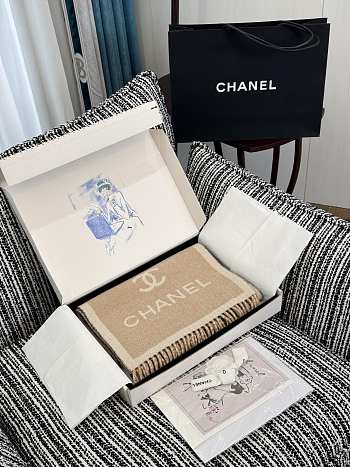 Fortok Chanel Scarf Light Brown 34*184cm
