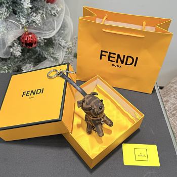 Fortok Fendi Ito dog-shaped Charm FF Brown