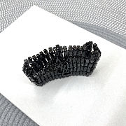Fortok Saint Laurent crystal-embellished chainmail shoulder bag Mini Bag Black 11.5x8.5x2.5CM - 5