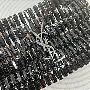 Fortok Saint Laurent Cassandre embellished shoulder bag black crystals 18x7.5x2.5CM - 5