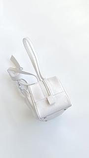 Fortok Balenciaga Small Leather Carrie Bowling Top-Handle Bag White 32*12*12cm - 4