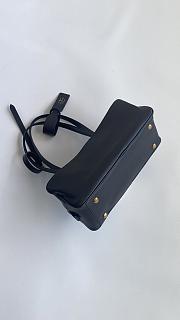 Fortok Balenciaga Small Leather Carrie Bowling Top-Handle Bag Black 32*12*12cm - 5