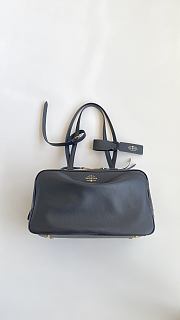 Fortok Balenciaga Leather Carrie Bowling Top-Handle Bag Black 35*18*14.5cm  - 1