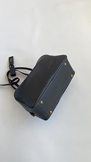 Fortok Balenciaga Leather Carrie Bowling Top-Handle Bag Black 35*18*14.5cm  - 5