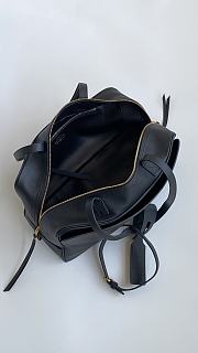 Fortok Balenciaga Leather Carrie Bowling Top-Handle Bag Black 35*18*14.5cm  - 6