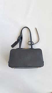 Fortok Balenciaga Leather Carrie Bowling Top-Handle Bag Black 35*18*14.5cm  - 2