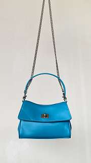 Fortok Balenciaga Rodeo Bag With Chain Nano Blue 16*10*4.5cm - 1