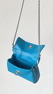 Fortok Balenciaga Rodeo Bag With Chain Nano Blue 16*10*4.5cm - 3