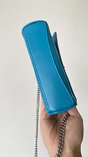 Fortok Balenciaga Rodeo Bag With Chain Nano Blue 16*10*4.5cm - 5