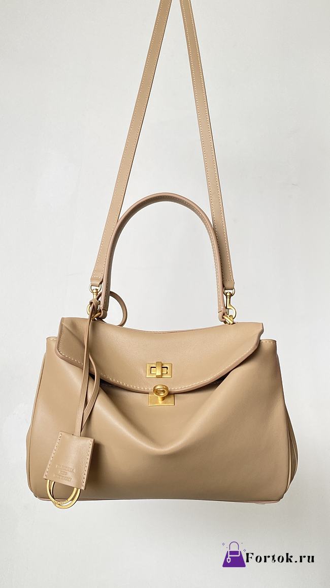 Fortok Balenciaga Rodeo Bag With Chain Beige 28.9*20*10cm - 1