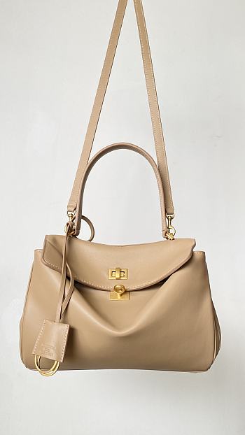 Fortok Balenciaga Rodeo Bag With Chain Beige 28.9*20*10cm