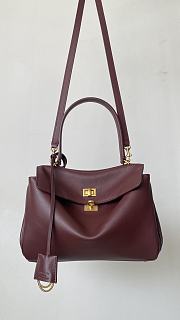 Fortok Balenciaga Rodeo Bag With Chain Burgundy 28.9*20*10cm  - 1