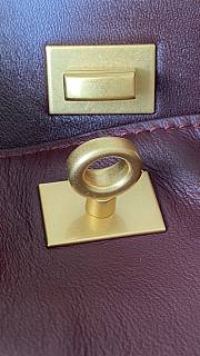 Fortok Balenciaga Rodeo Bag With Chain Burgundy 28.9*20*10cm  - 4