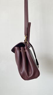 Fortok Balenciaga Rodeo Bag With Chain Burgundy 28.9*20*10cm  - 3