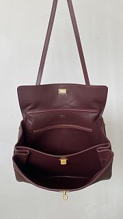 Fortok Balenciaga Rodeo Bag With Chain Burgundy 35*23.3*11cm - 6