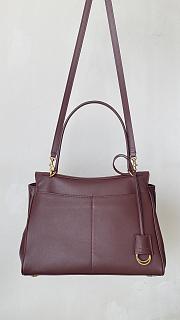 Fortok Balenciaga Rodeo Bag With Chain Burgundy 35*23.3*11cm - 2