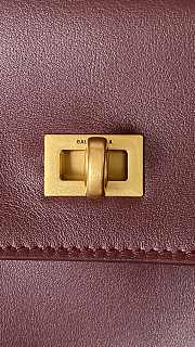 Fortok Balenciaga Rodeo Bag With Chain Burgundy 35*23.3*11cm - 3