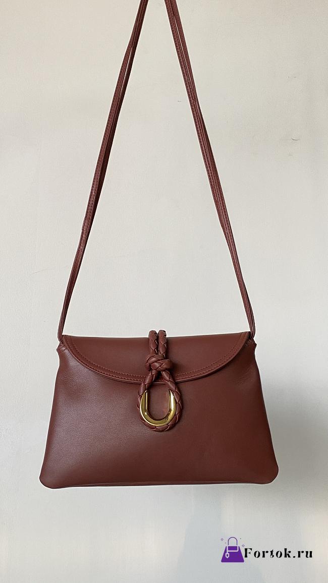 Fortok Bottega Veneta Liberta Burgundy 27.5*18.5*6cm - 1